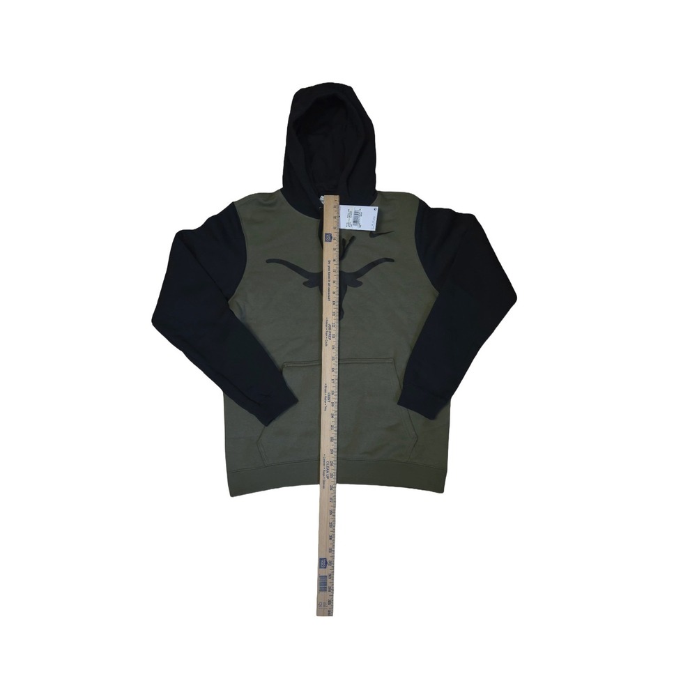 Nike Texas Longhorns Therma-FIT Fleece Hoodie Olive Green/Black Men's Small - Picture 4 of 6